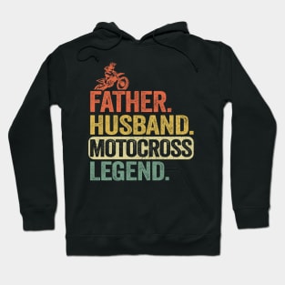 Father Husband Motocross Legend Funny Motocross Hoodie